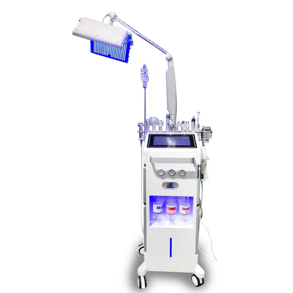 Alta qualità a basso prezzo Hydra Oxygen Jet 14 in 1 Hydro Aqua Peeling Beauty PDT LED Light Therapy macchina per la dermoabrasione del viso
