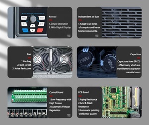 Conversor de frequência inversor vfd de 0,75kw, motor de acionamento CA, inversor monofásico 220v VFD com RS485