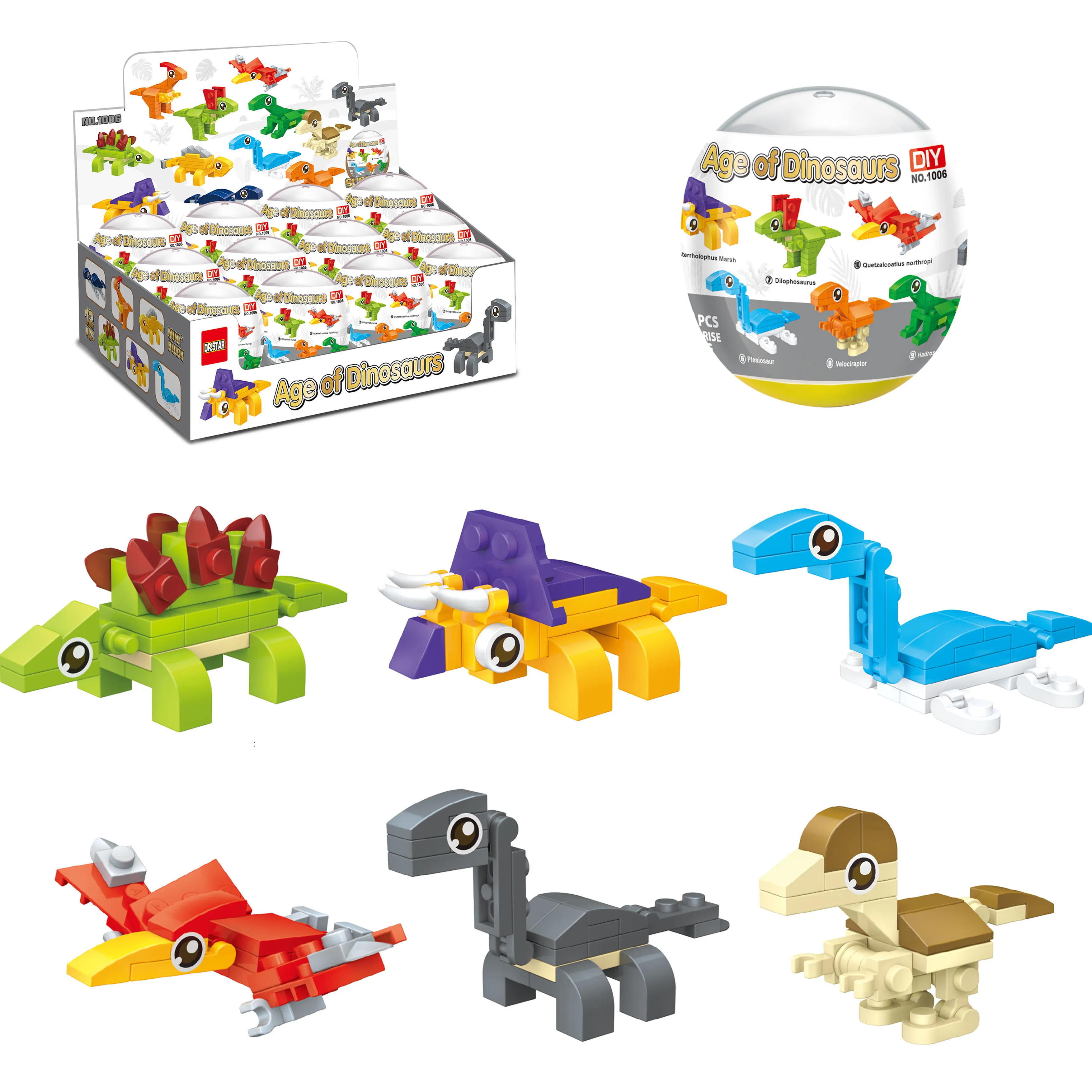 Easter Eggs Blind Box Play Set Dinosaurus Assembleren Bakstenen Kinderen Diy Speelgoed Verrassing Ei Lego Dinosaurus Bouwstenen Voor Kinderen