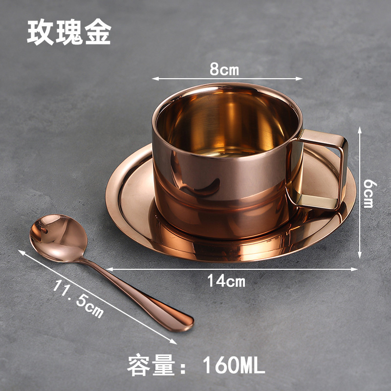 160ml European-style coffee cup (gold)
