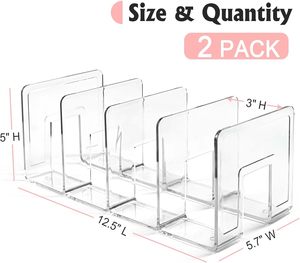 Clear Acrylic Desktop Organizer Large Slot File Sorter Book Holder Office Storage Stand <strong>Rack</strong> Documents Envelopes <strong>Display</strong> <strong>Rack</strong> - Product Image 2