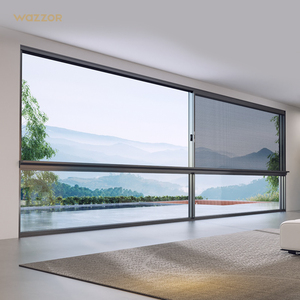 Wazzor Foshan personalizzato decorativo costruito in feritoia con otturatore cavo in alluminio con doppi vetri persiane in alluminio finestre scorrevoli - Product Image 4