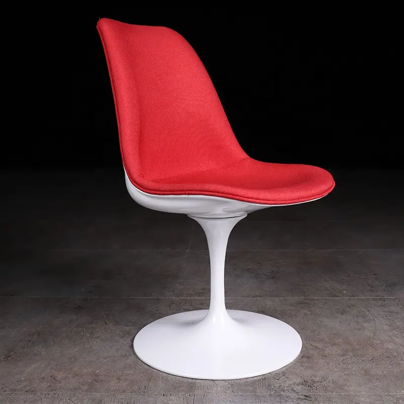 Modern home design nuovo stile tulip glass steel leg Chair senza braccioli tulip cloth chair sedia da pranzo