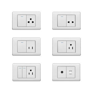 Good Quality 118S3 US Standard <strong>Multi</strong> <strong>Function</strong> Home Outlet TEL LAN Push Button Wall <strong>Switches</strong> and <strong>Sockets</strong> - Product Image 4