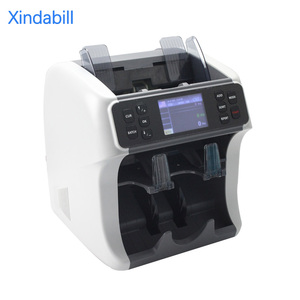 2 כיסים cis counter חשבון ערך ו sorter מעורב בלבון/qatar/ean/מכונת ספירת כסף