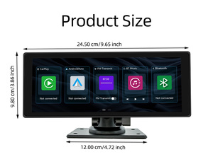 轻松安装车载立体声MP5，带64G sd卡播放器车载收音机10英寸便携式Carplay屏幕全球定位系统无线随机存取存储器收音机 - Product Image 2