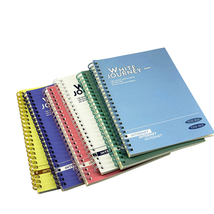 A spirale foderata diario taccuino con 300 pagine numerate ha governato riviste di scrittura con carta rigida quaderni per lavoro nero - Product Image 3