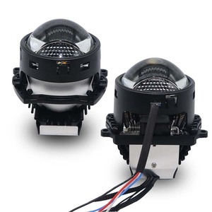 Universal Bifocal Lens <strong>Led</strong> Headlight with DRL Turning Light for All Vehicles 09-16V High Low Beam 55W White Yellow Nondesructive - Product Image 3