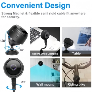 Mini cámara de seguridad 1080P Cámara IP visualización remota con iOS Android Aplicación de teléfono HD WiFi hogar Interior Exterior cámara para bebé - Product Image 3