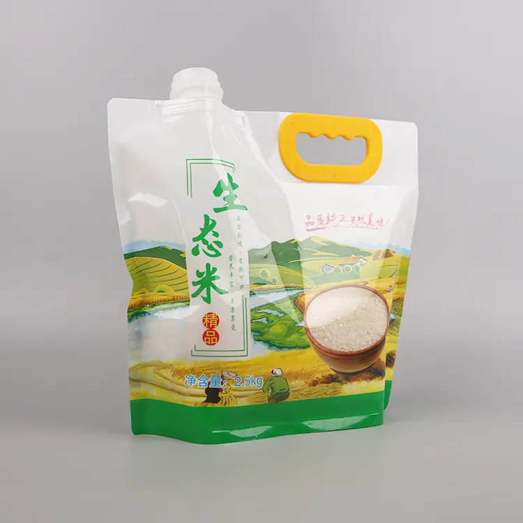 La fabbrica trasparente innovatrice 1KG /2.5KG ha personalizzato sta sul sacchetto di plastica del sacchetto per riso