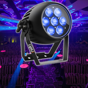 ACEPAR 7 IP65 7*18W RGBWA+UV 6IN1 <strong>LED</strong> PAR Light with OLED <strong>Display</strong> Aluminum Body Beam Effect White <strong>LED</strong> <strong>DMX</strong> <strong>Control</strong> Mode - Product Image 6