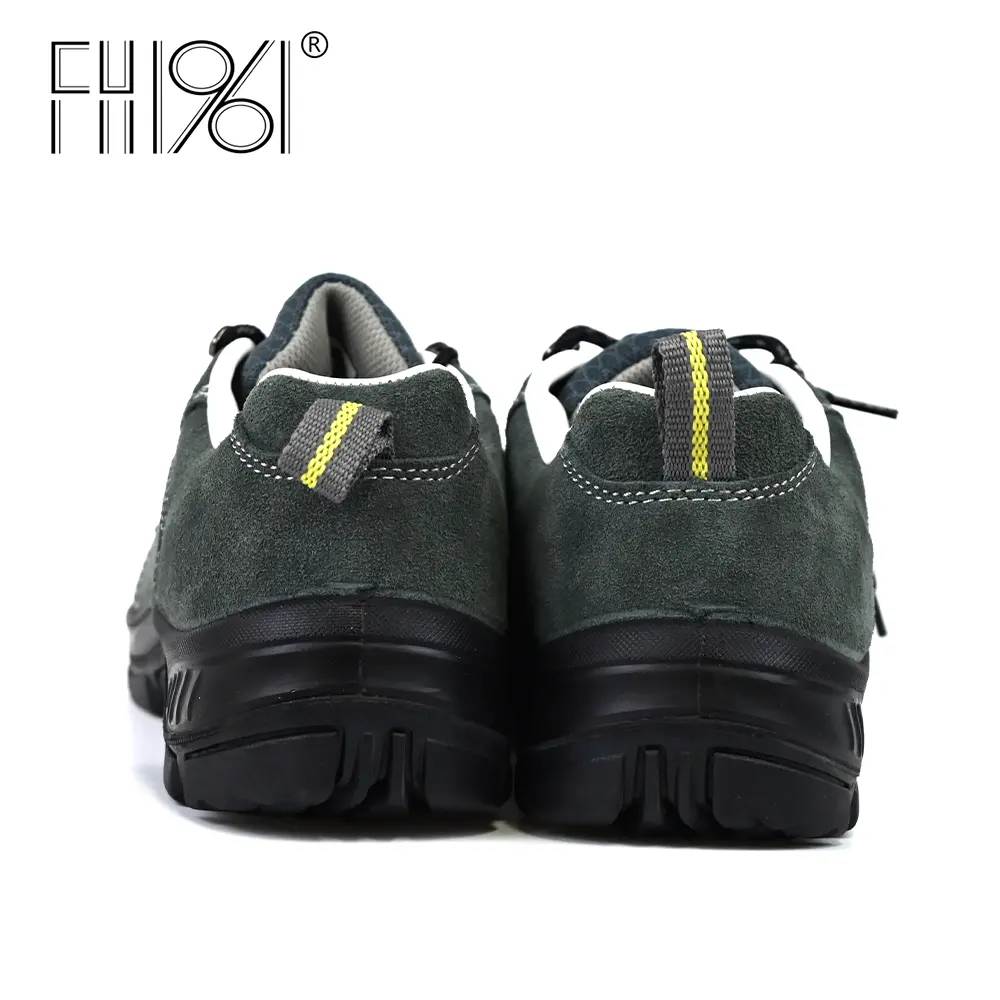 FH1961 Индивидуальные рабочие ботинки защитная обувь для мужчин практичная защитная обувь из серой замши со стальным носком по заводским ценам