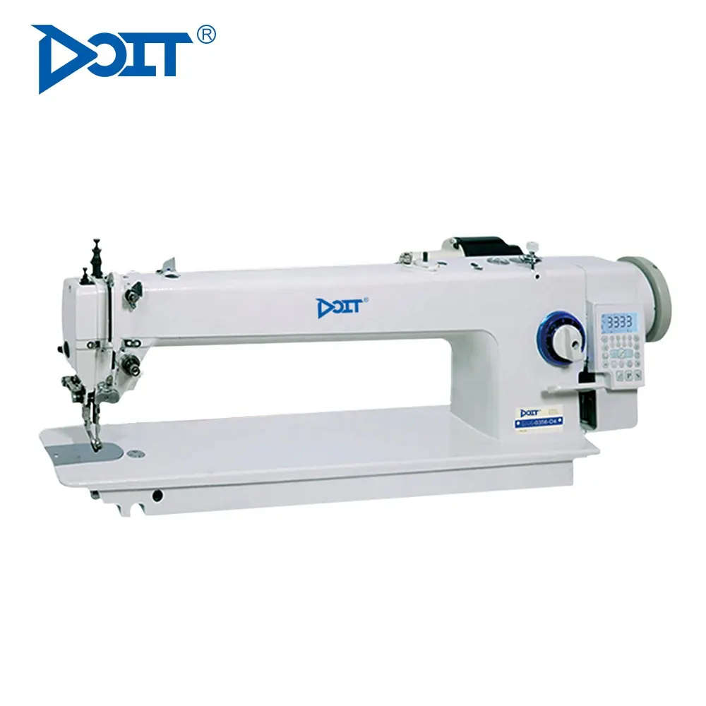 DT0356-D4 debe accionamiento directo a pie largo brazo inferior y superior industrial de alimentación precio de máquina de coser con auto trimmer