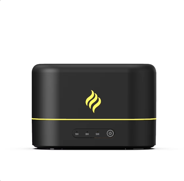 เครื่องพ่นอโรม่าเปลวไฟหลากสี 651 สีดำ