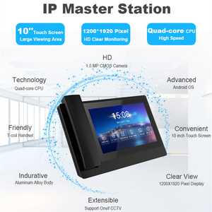 10 Inch Android <strong>IP</strong>/<strong>TCP</strong> <strong>Intercom</strong> Security <strong>System</strong> 2-Way <strong>Video</strong> Door Phone with Guard Station Camera Panel Control Center