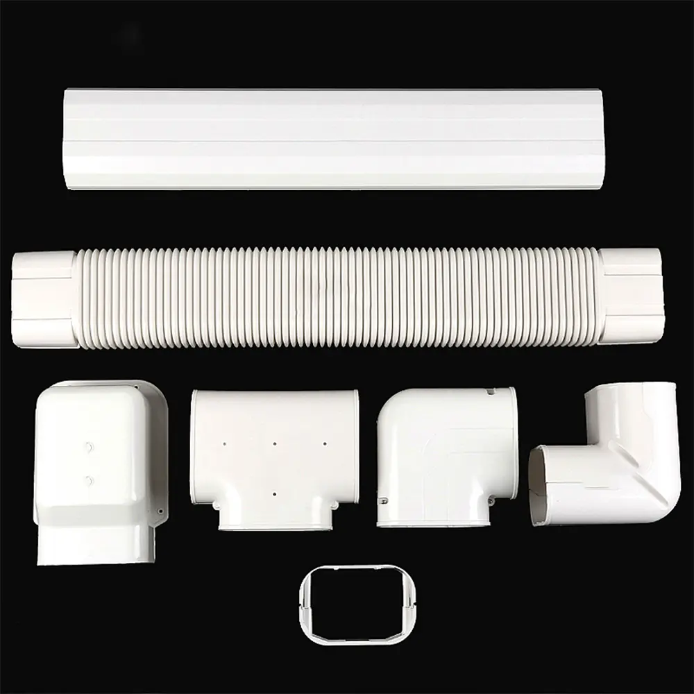 Kit di copertura per Set di linee in plastica Pvc da 7 pezzi coperchio decorativo per tubi Ac per condotto dell'aria condizionata
