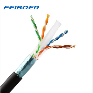 Feiboer 0.52mm固体PVC LANケーブルRJ45ネットワークコードCAT7互換305mゲーミングモデムルーターPC FTP 23awgイーサネットケーブル