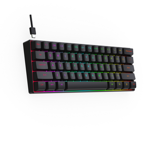 Benutzer definierte RGB Hintergrund beleuchtung kompakt Anti-Ghost ing Mini 61 Tasten 60% Gaming Mechanische Tastatur für Computer