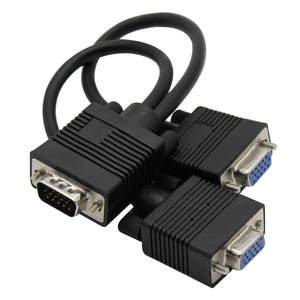 Cable divisor VGA 1 a 2, convertidor de extensión de adaptador de Monitor LCD
