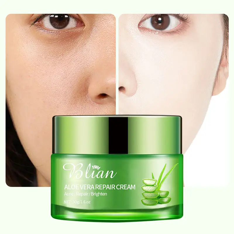 Crema Facial hidratante para el cuidado de la piel, antiarrugas, antienvejecimiento, Aloe Vera, Oem, Etiqueta Privada