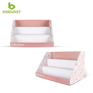 Retail Cardboard Gift Card <strong>Counter</strong> <strong>Display</strong> Stand 3 <strong>Step</strong> Conter <strong>Display</strong> Rack - Product Image 1