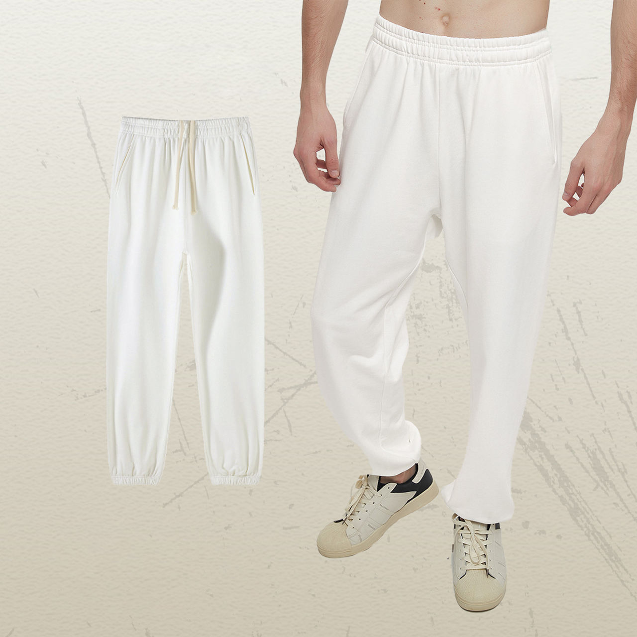 กางเกงขายาวสีขาว