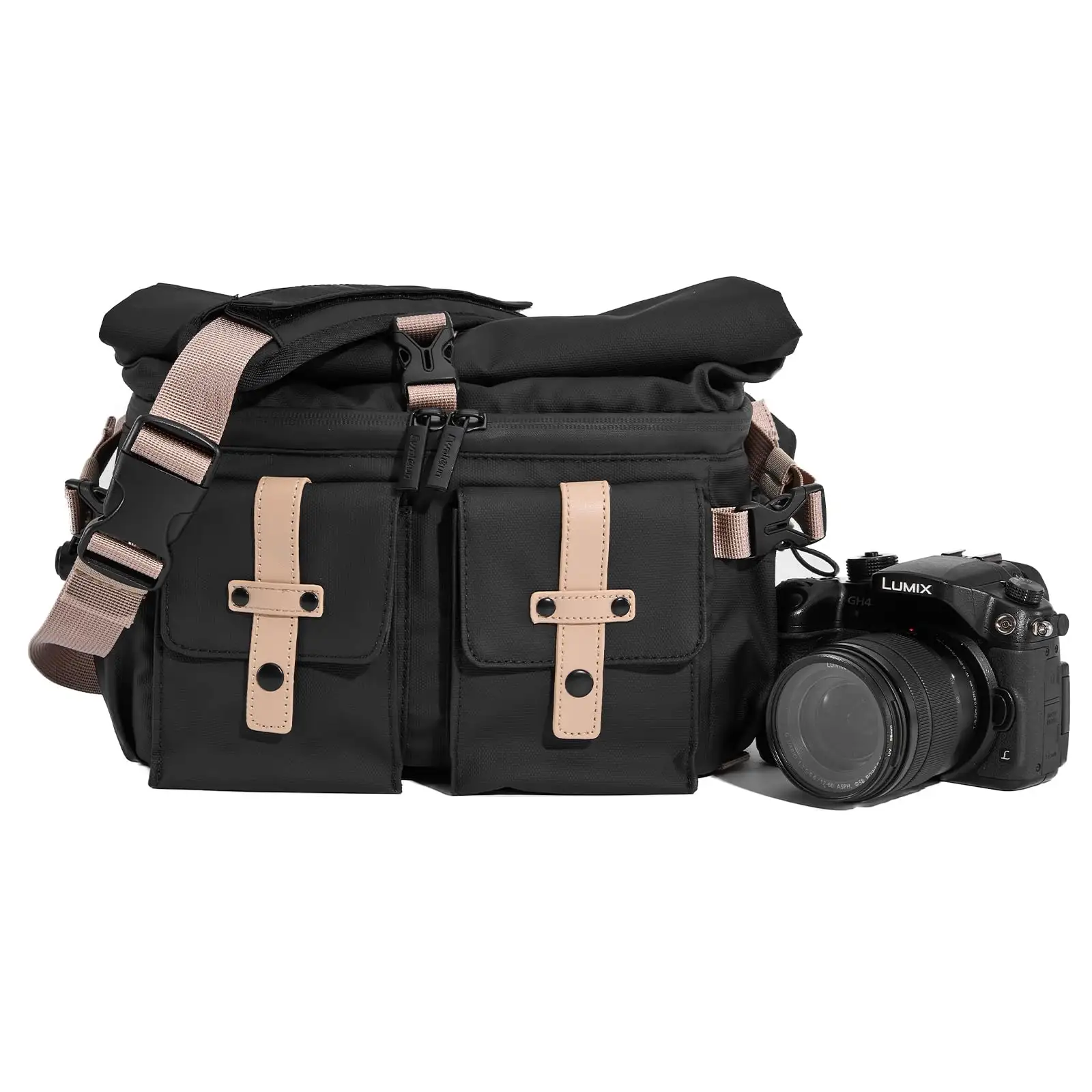 Cwatcun D90 Bolsa Mensageiro para Câmera de Viagem SLR SLR à prova d'água Bolsa Mensageiro para Canon para Nikon para Sony