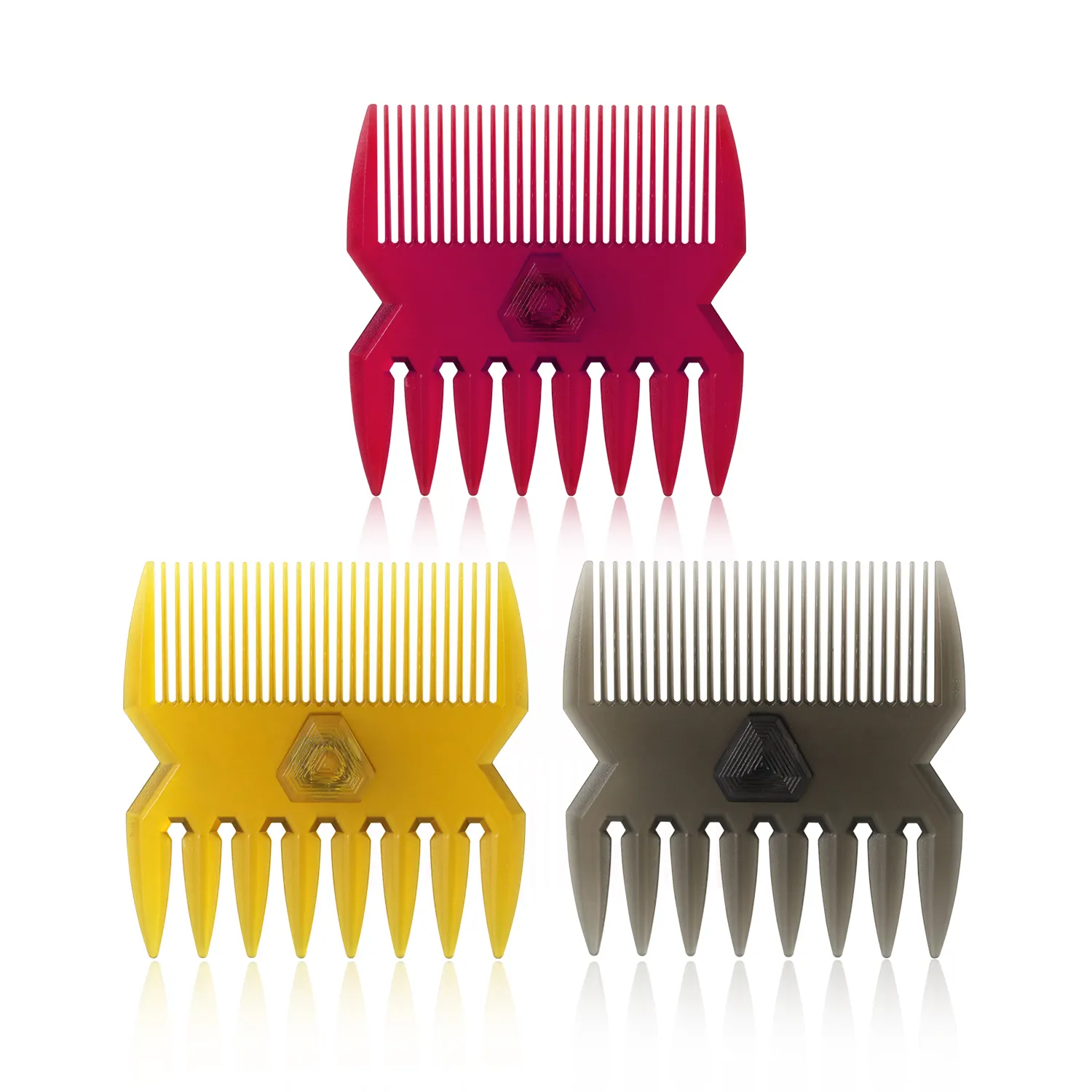 Professional Salon Hairdressing Gyro Oil Hair Comb Custom Logo Barber Styling Wide Tooth Double Sided Texture Hair Comb For Men