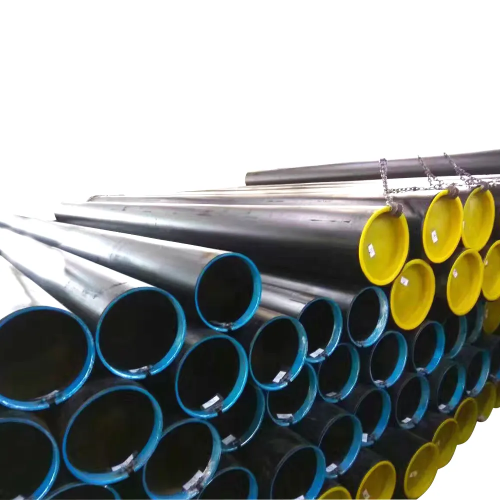 Tubos de hierro negro, tubos de acero al carbono sin costuras, fabricación China