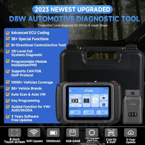 XTOOL D8W WIFI OBD2 Scanner Auto diagnose tool mit ECU-Codierung Aktive Tests chl üssel programmierung 38 Resets CAN FD DOIP-Topologie