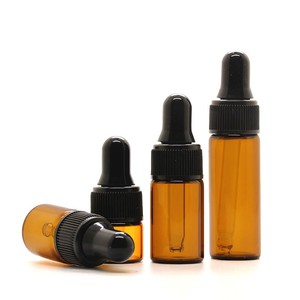1毫升2毫升3毫升5毫升琥珀色玻璃滴管瓶，迷你香水精油小瓶，带滴管的玻璃瓶 - Product Image 2