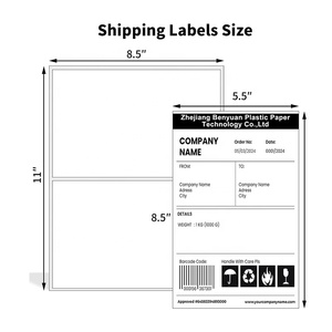 2 mỗi tờ 8.5 ''x 11'' tự dính trống Trắng Sticker tấm Matte đúc tráng <span class=keywords><strong>A4</strong></span> giấy Glossy vĩnh viễn vận chuyển bao bì - Product Image 1