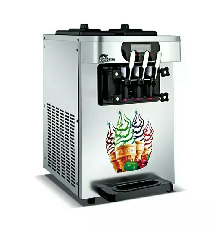 2024 machine à crème glacée molle 18L/H 3 saveurs machine à crème glacée cône sucré 110v / 220V 1PC