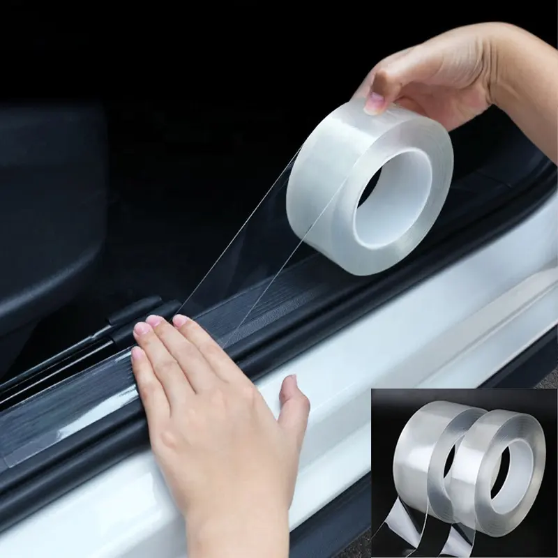 Nano Film Transparent Anti-Collision, 3 m, bande, protection anti-rayures, joint protecteur de bord de porte de voiture, autocollant