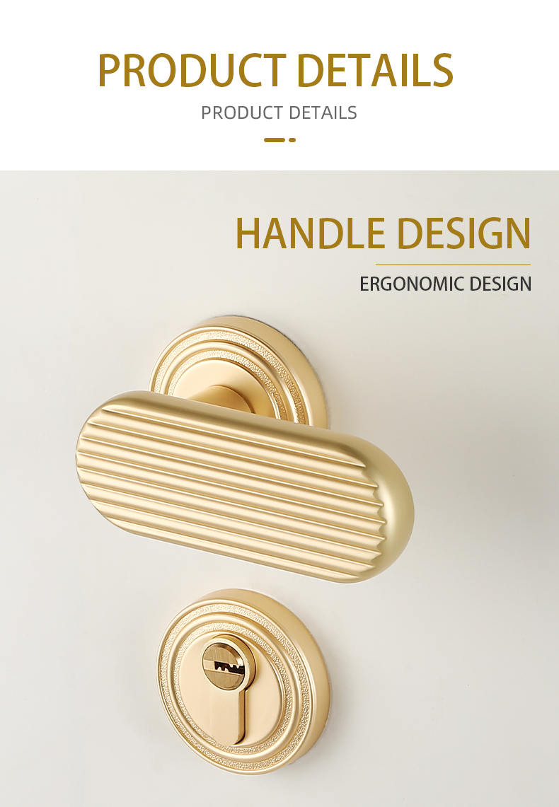 Door Handles Outside and Locks Round Door Handle European Style Interior Locks Handles