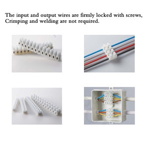Tira de terminales de plástico Pa7 Bloques de terminales de tornillo tipo U H Empuje en el conector de cable 12 pines - Product Image 6