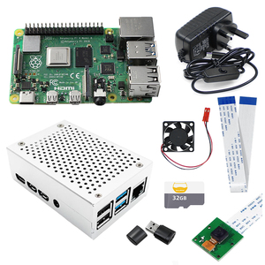 Плата для развития Raspberry Pi 4 с дополнительным блоком питания OV5647 комплект камеры и вентилятор SD-карты 2 ГБ 4 ГБ 8 ГБ 16 ГБ Одиночная материнская плата - Product Image 1