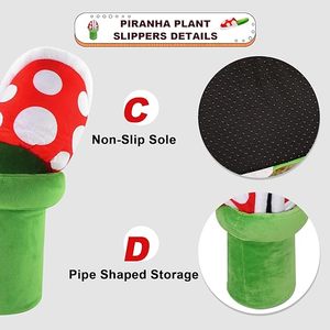 Allo flush החורף חם ממולאים נעלי בית מריו קנבל פרח פטריה פיראניה נעלי צמחים למבוגרים