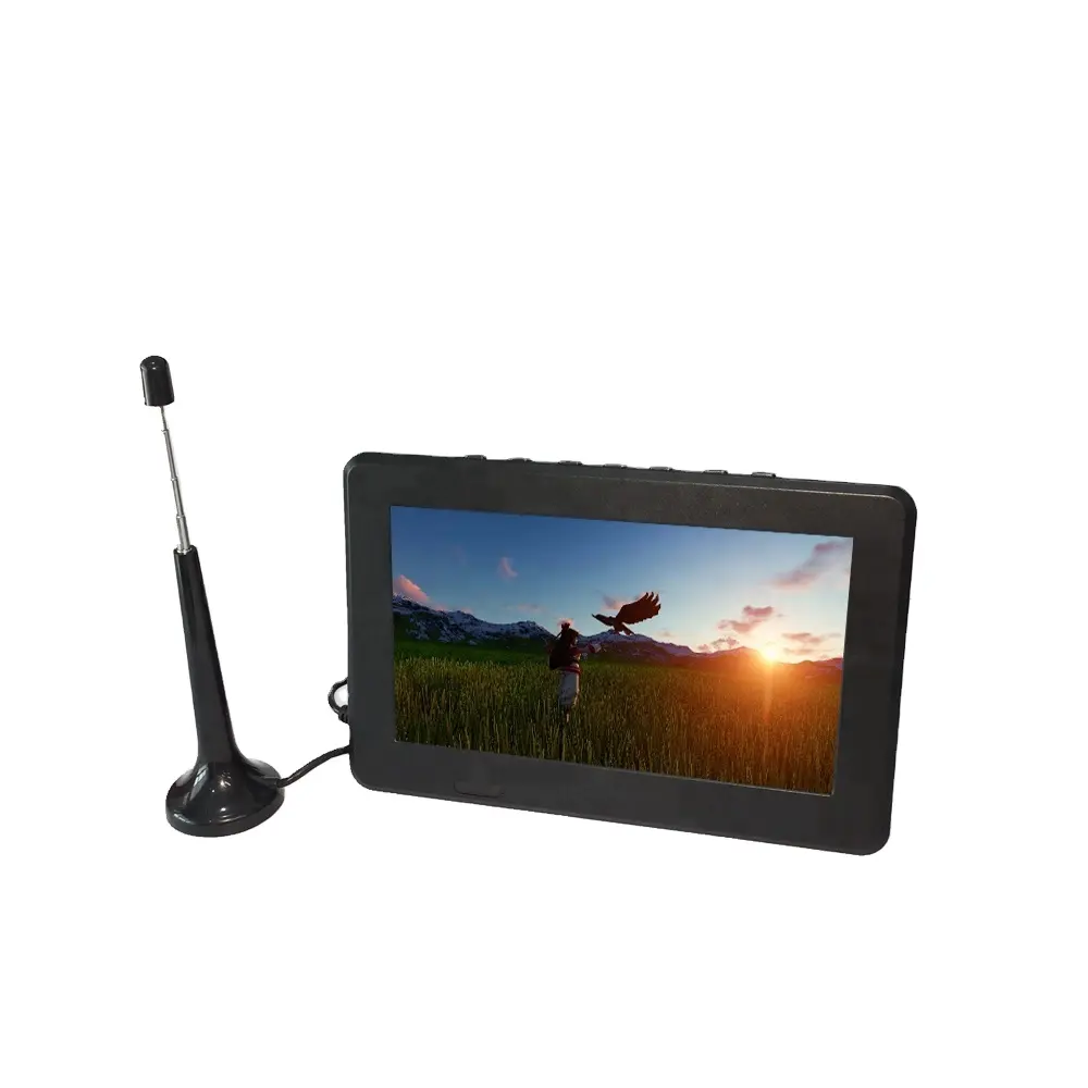 Mini tv portátil digital de bolso lcd de 7 polegadas, tv 2019, reprodutor digital de televisão, caixa de topo, DVB-T2