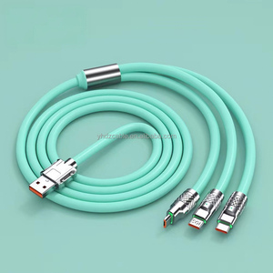 สายชาร์จสาม-in-One USB 120W ซิงค์อัลลอยชาร์จเร็วสุดสำหรับ iPhone และ Huawei พร้อม USB to Type C โคมไฟเชื่อมต่อ - Product Image 6