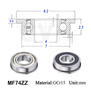 MF74 MF74Z <span class=keywords><strong>MF</strong></span> -2Z Mini flanş rulman MF74ZZ 4x7x8.2x2.5mm rulman ile kenar