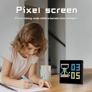 Display a LED Pixel luce notturna intelligente controllo APP schermo programmabile animazione testo fatto da te cornice di luce notturna regalo decorazione per la casa - Product Image 4