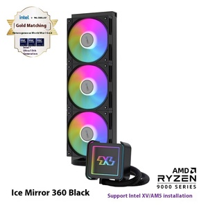 Coolleo 360 Đen argb làm mát bằng nước trường hợp máy tính vô hạn Gương Thần ánh sáng đồng bộ hóa hỗ trợ 1700/AM5 4pin cho CPU Cooler - Product Image 2