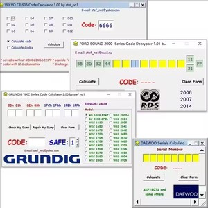 Autoradio-Code-Rechner V.2.0 Kann Autoradio entsperren/CD recodieren/decodieren Über 170 Stück Code Code für VW/Ford/Becker generieren - Product Image 3