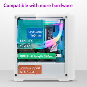 SNOWMANCS078ブラック100PCゲーミングケースオルガンパネルデザイン外観GPU制限M-ATX USB3.0PCコンピューターケース - Product Image 5