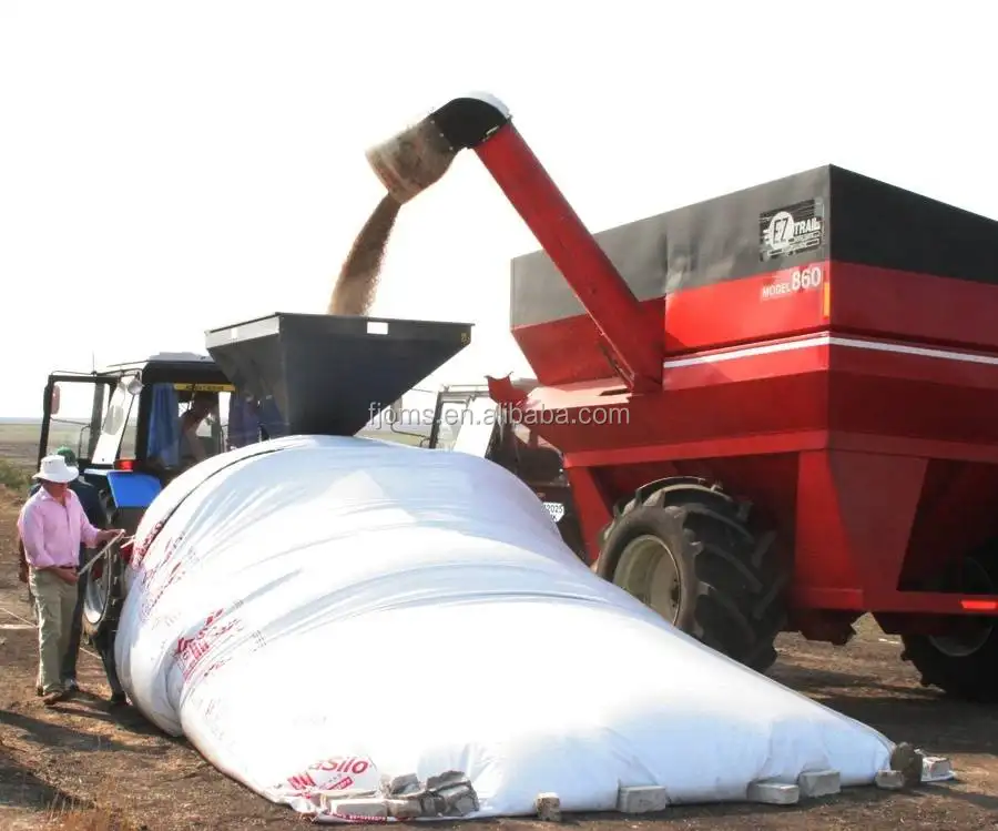 Bolsa de silo grosso 5 camadas co-extrusão, 230 micron, para armazenamento de milho e grão, 9 pés de diâmetro 60 m /75 m longo