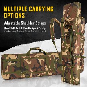 डल्स डोम 32/36/42/48/52 इंच नरम बंदूक केस बैकपैक डबल राइफल पिस्तौल बन्दूक भंडारण परिवहन - Product Image 5