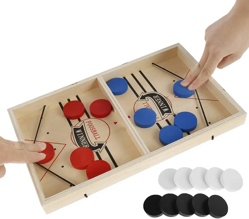 Wooden ice hockey game toys are suitable for adults and children's family gatherings and birthday gifts