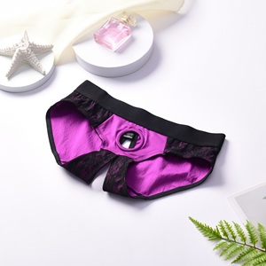 กางเกงในสายเดี่ยวมี6ไซส์สีม่วงสำหรับใส่ทรานส์แบบเปิดเป้ากางเกง FTM พร้อมโอริง - Product Image 2