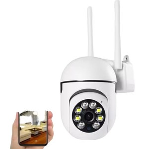 Cámara de vigilancia con bombilla de 2MP, detección de movimiento, detección facial, funciones de seguimiento de movimiento humano, compatible con tarjeta Micro SD - Product Image 1